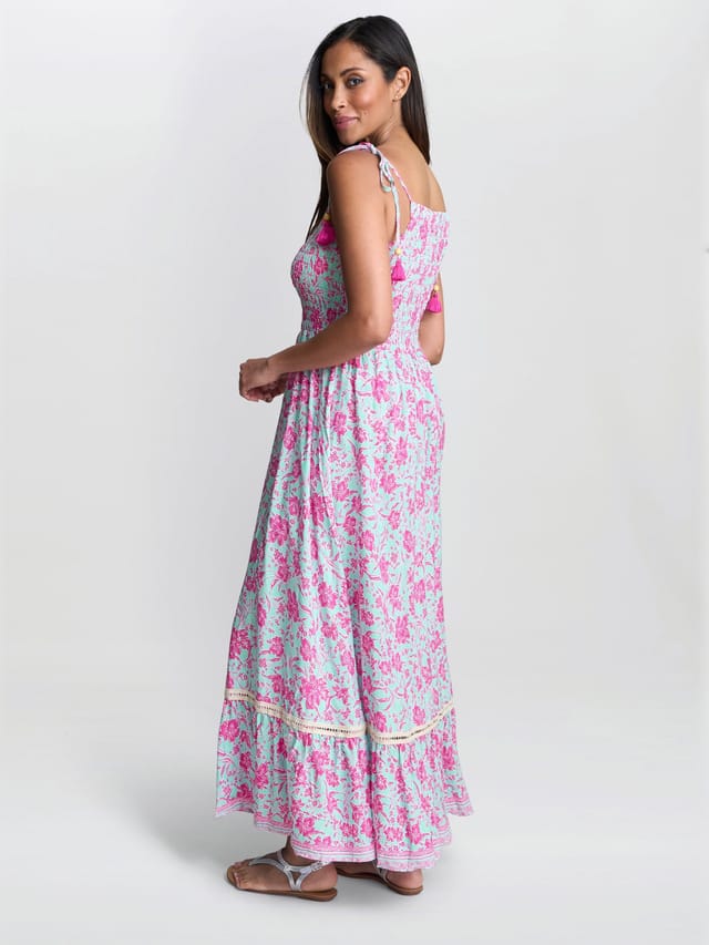 Gina Bacconi Gina Bacconi Women's Everleigh Shired Bodice Dress in Pink - 2