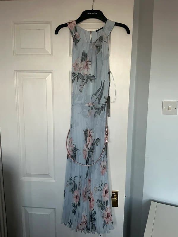 ROMAN Stunning Grey Floral Midi Dress – BNWT