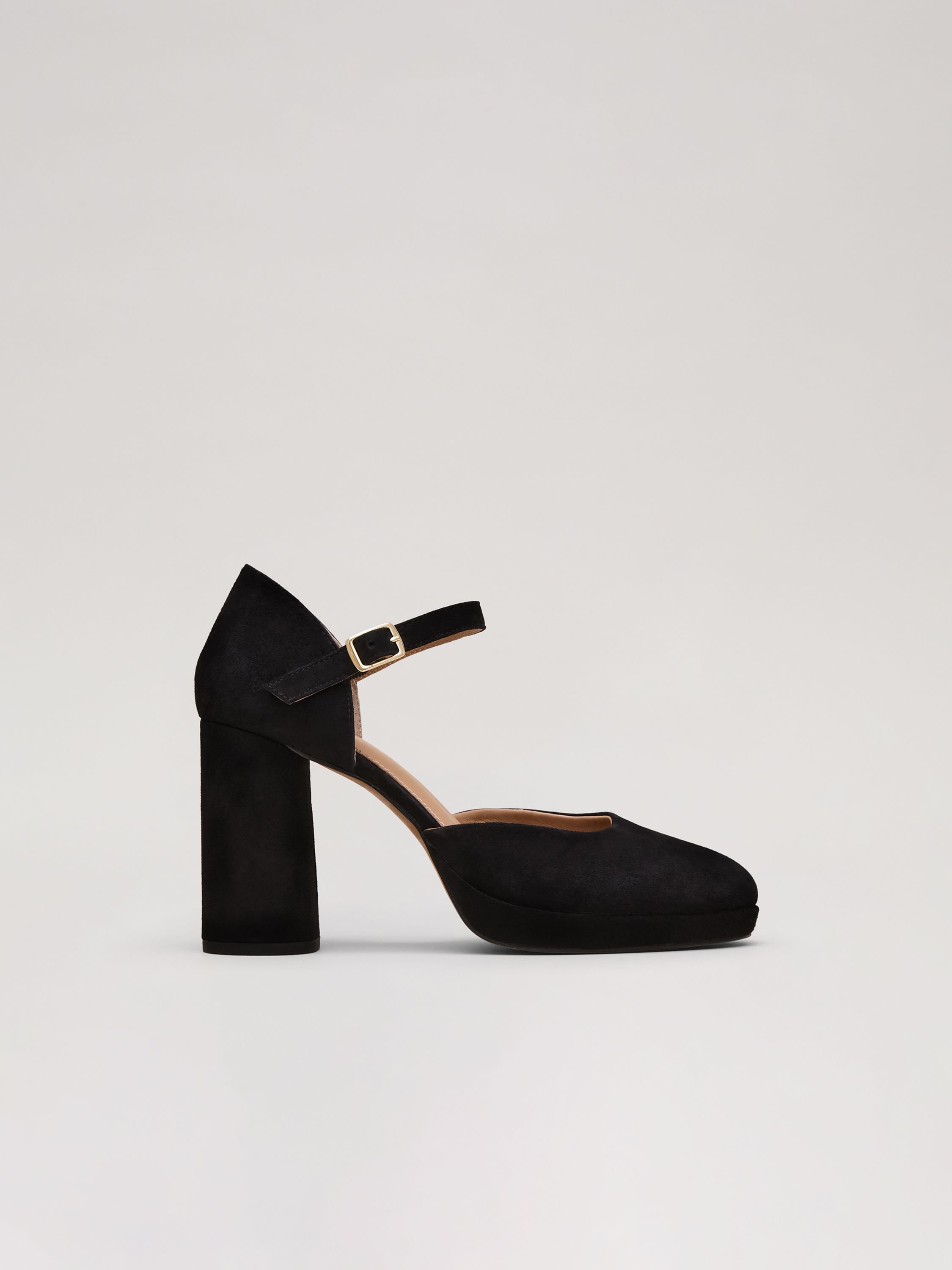 Phase Eight Phase Eight Women's Suede Closed Toe Platform in Black - 2