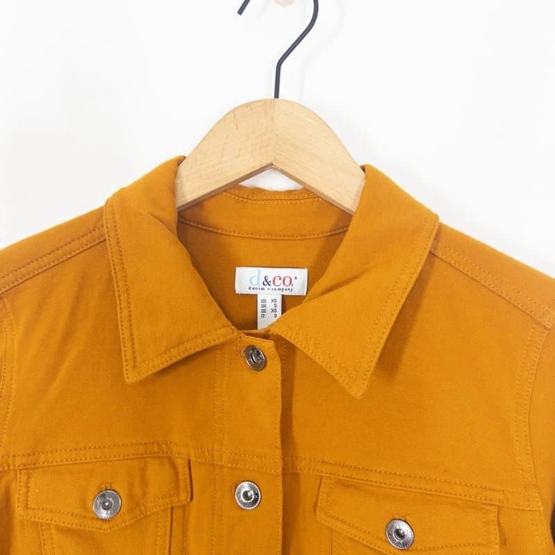 Denim Co Denim & Co Comfy Denim Style Jacket Size S 8 10 Rustic Orange Viral Stretch