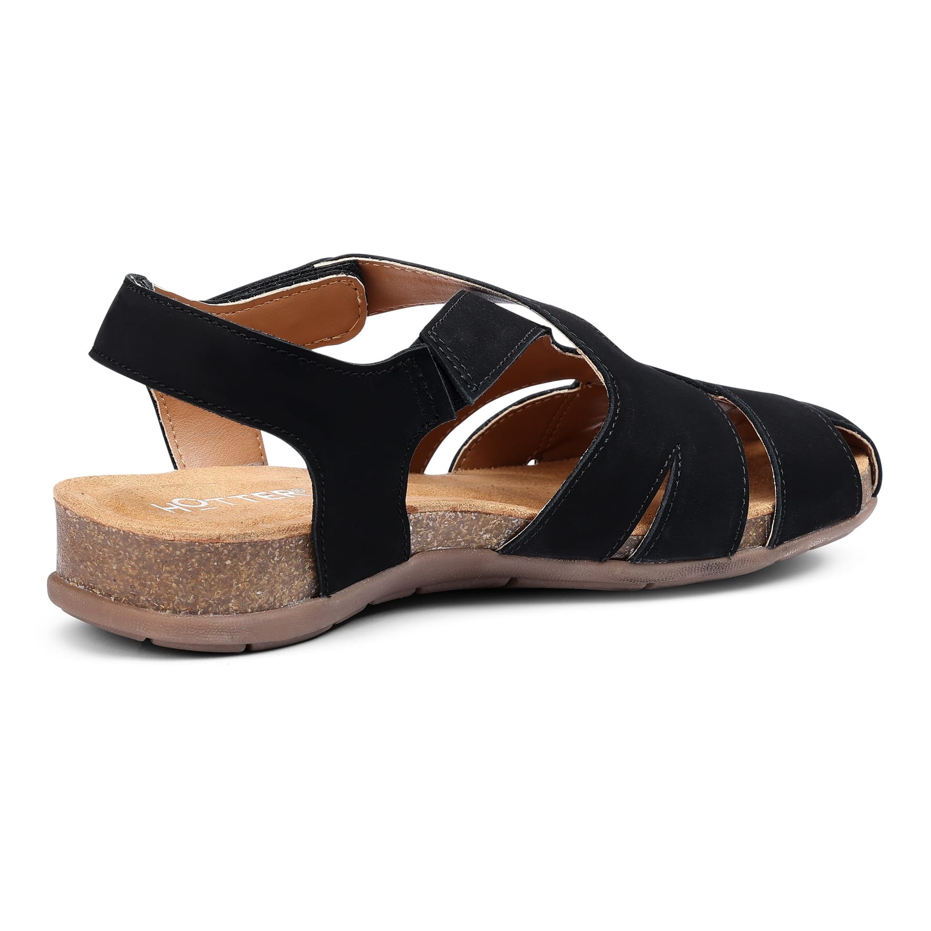 Hotter Hotter Women's Extra Wide 'Carpa' Closed-Toe Sandals in Black - 4