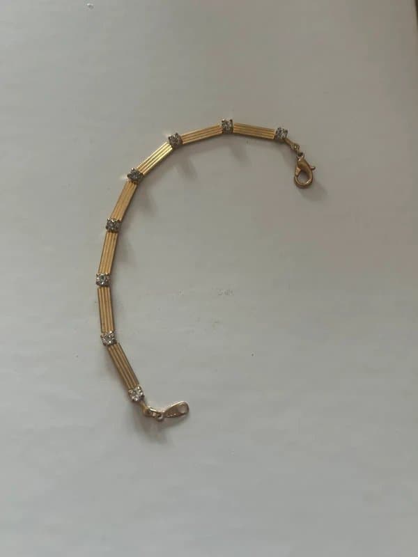 Vintage Vintage 1970s gold tone stone bracelet