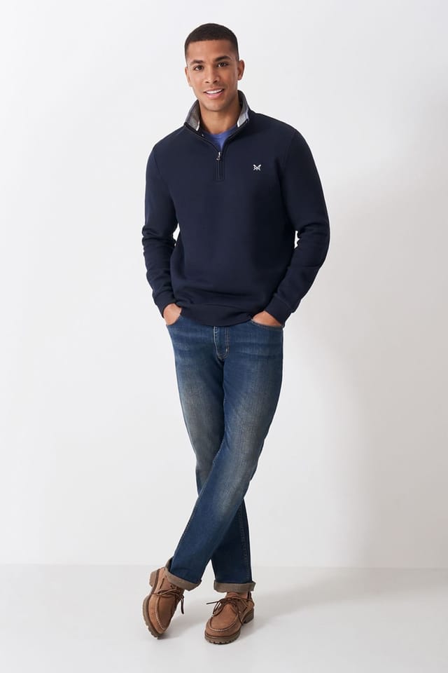 Crew Clothing Crew Clothing Men's Classic 1/2 Zip Sweat Navy - 2