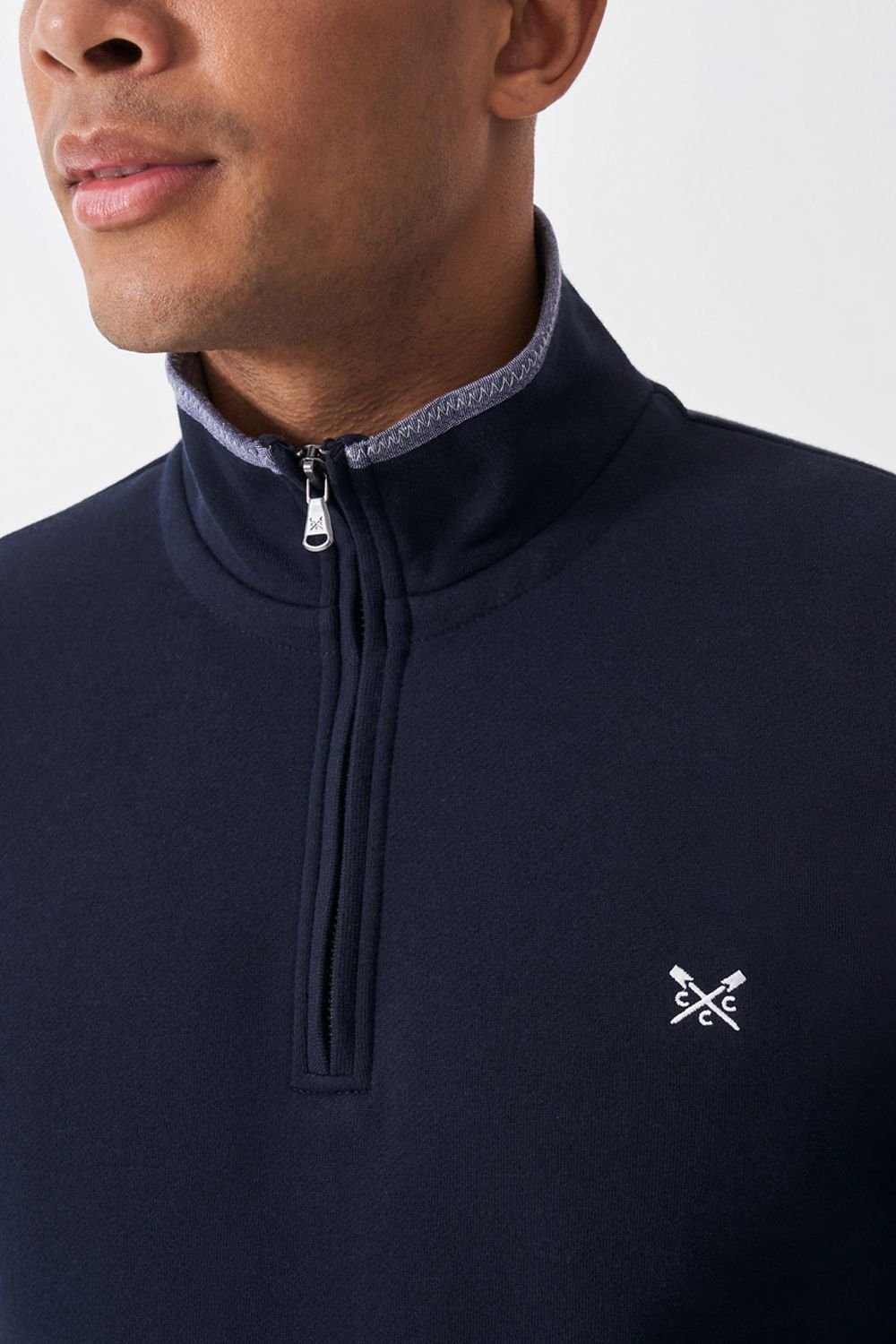 Crew Clothing Crew Clothing Men's Classic 1/2 Zip Sweat Navy - 3