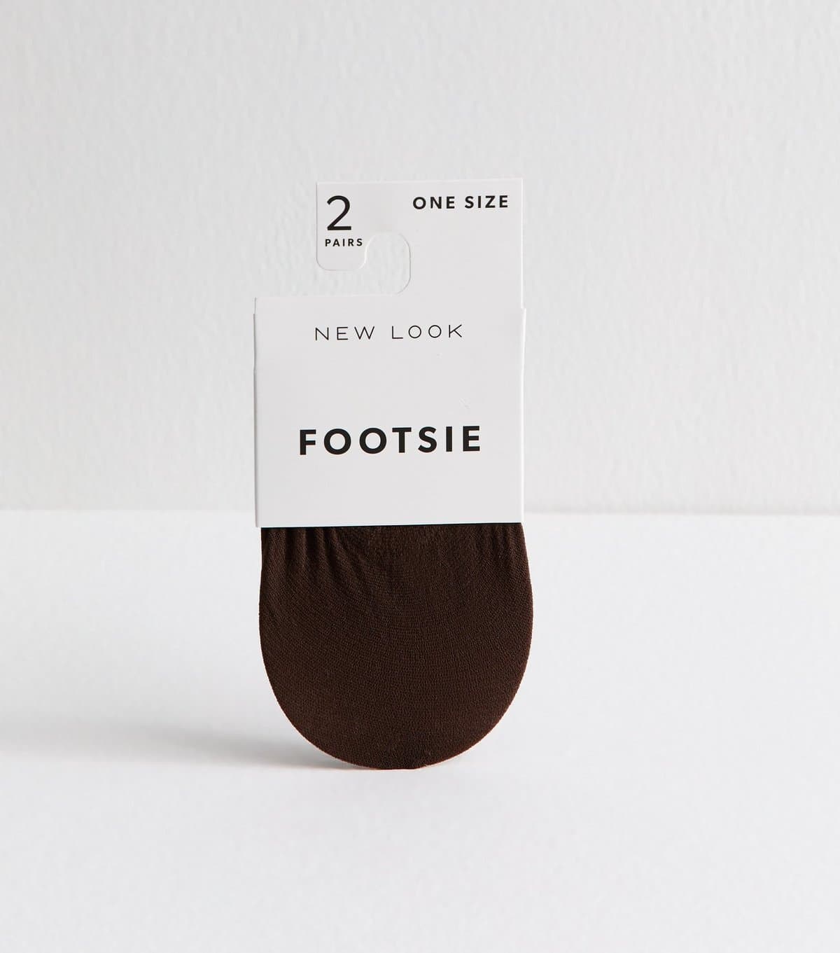 New Look New Look Dark Brown Sheer Footsie Socks Pack of 2