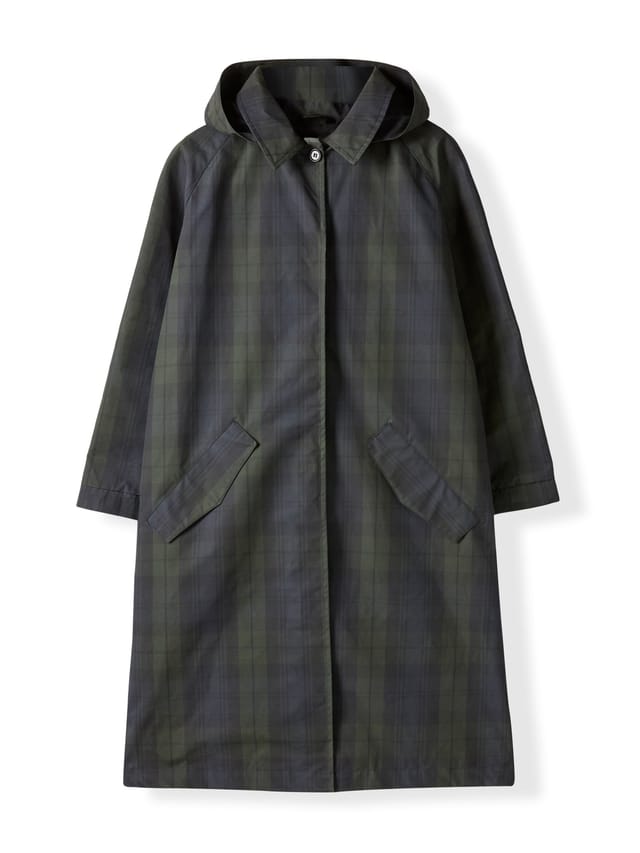 Celtic & Co Celtic & Co Women's British Waxed Cotton Trench Coat in Bottle Green - 2