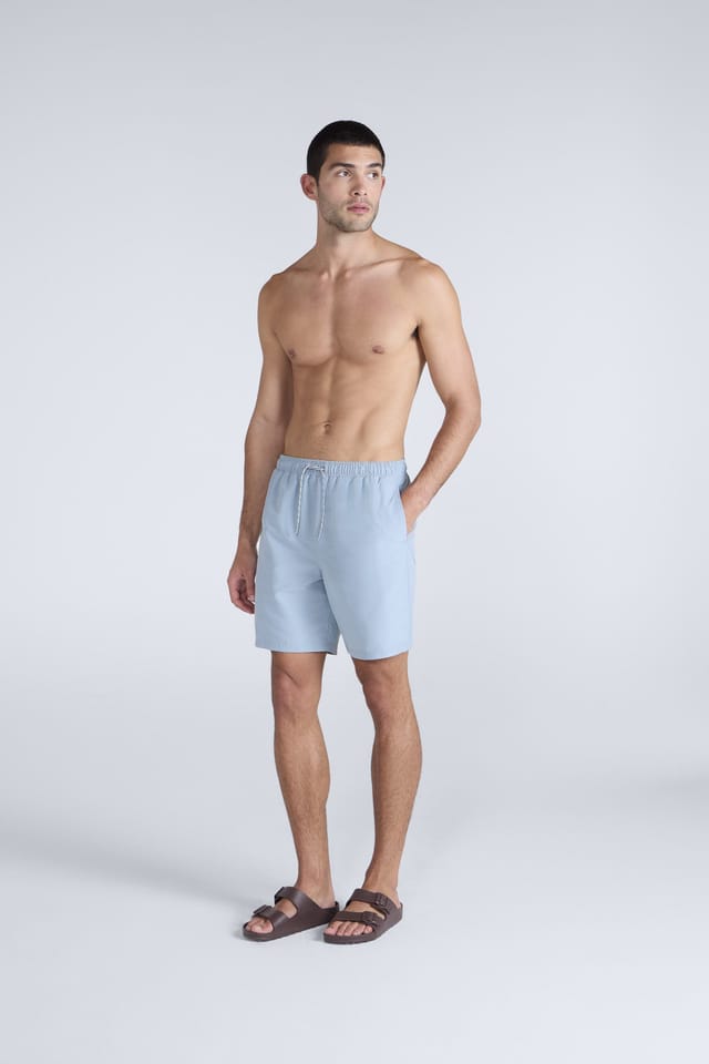 Animal Animal Men's 'Deep Dive' Lightweight Elastic Waist Quick Dry Beach Boardshorts in Pale Blue - 2