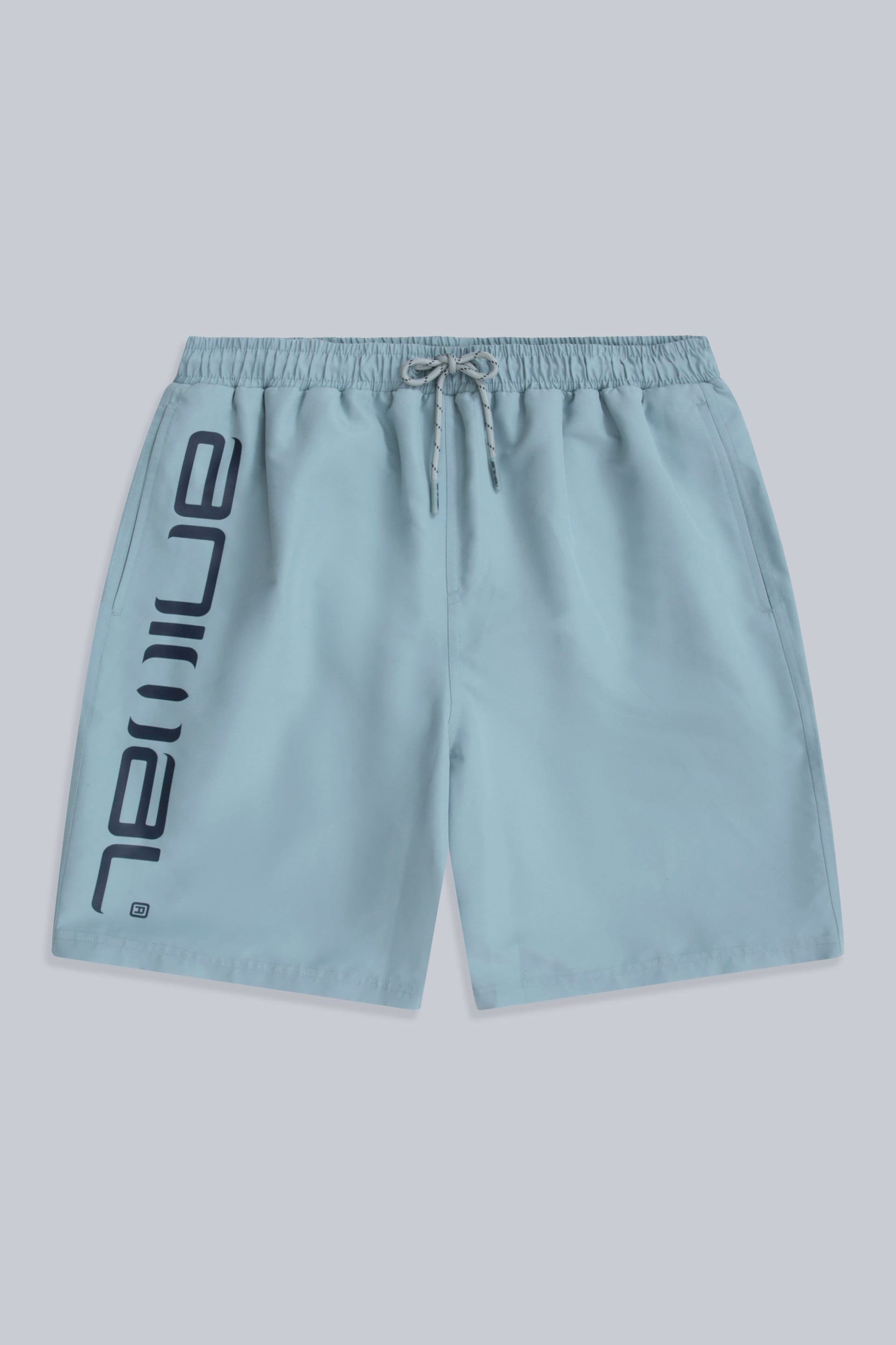Animal Animal Men's 'Deep Dive' Lightweight Elastic Waist Quick Dry Beach Boardshorts in Pale Blue - 4