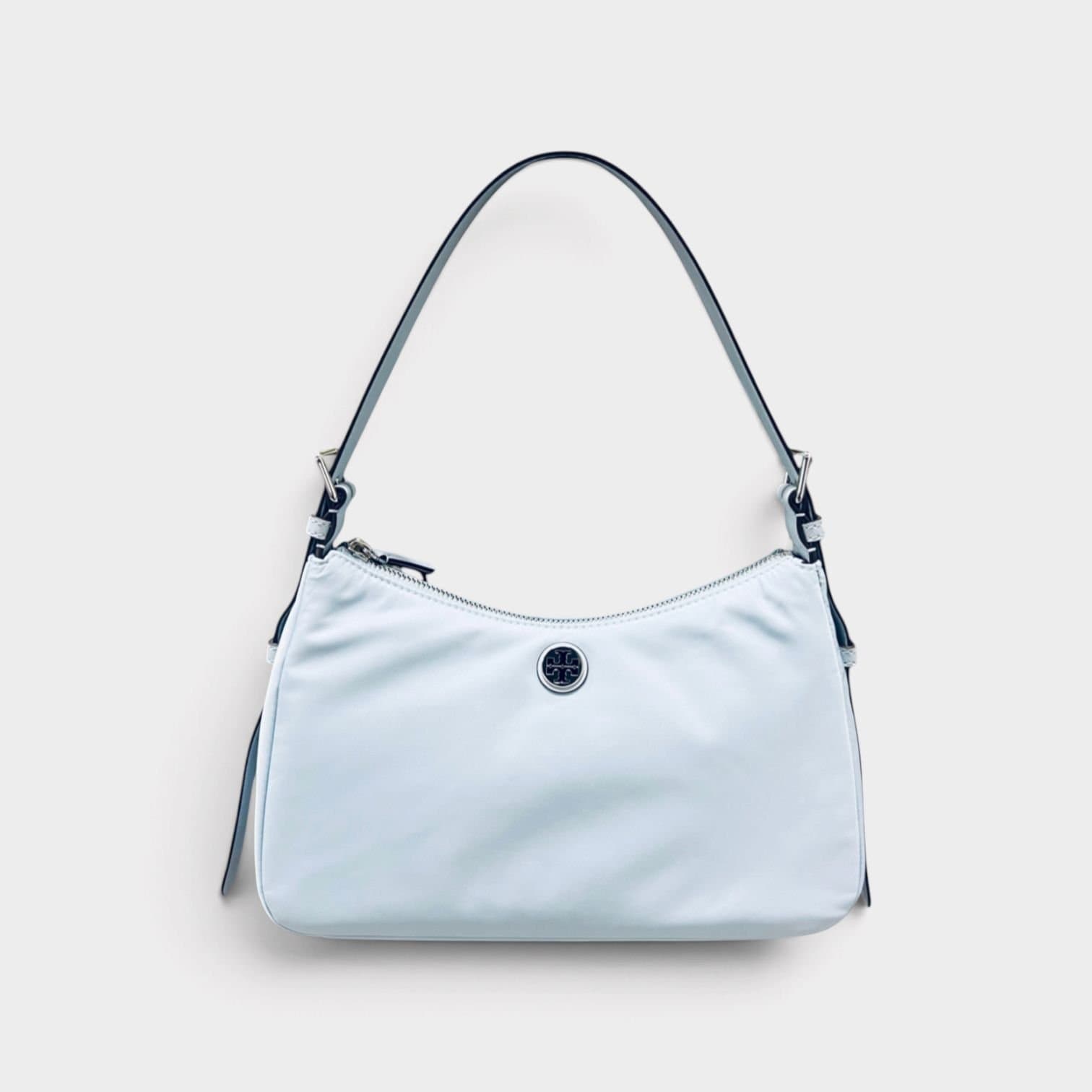 TORY BURCH Tory Burch Women's Nylon Zip Top Shoulder Bag Morning Blue