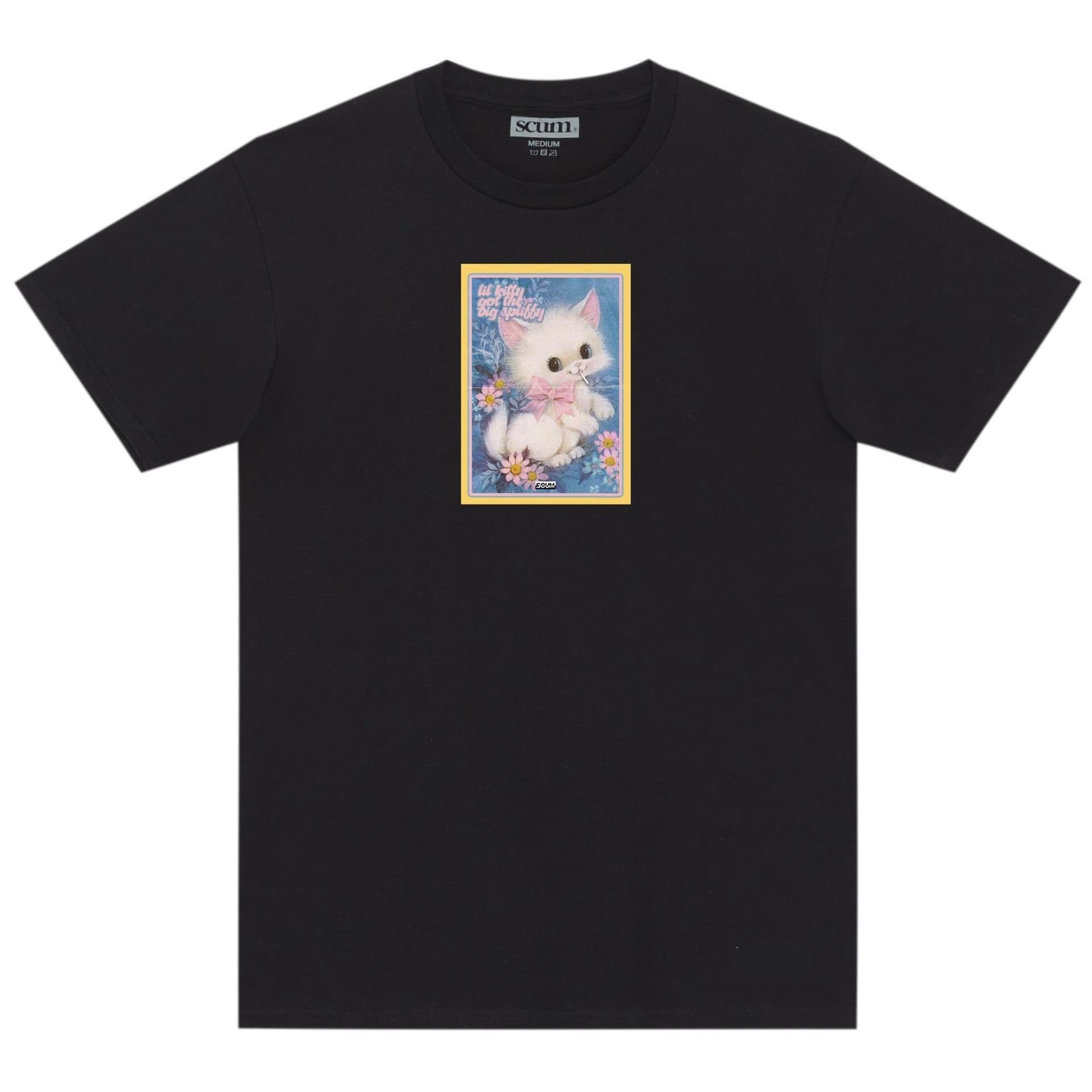 Scum Scum Men's Kitty Got A Big Spliffy T-Shirt in Black