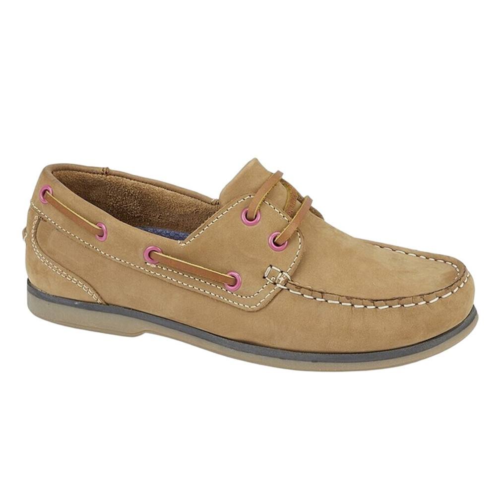 Rdek Rdek Men's Nubuck Boat Shoes in Pale Orange - 2