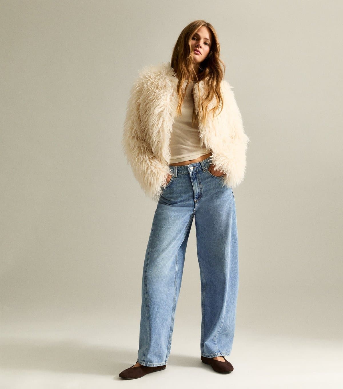 New Look Women's Blue Washed Barrel Leg Jeans New Look