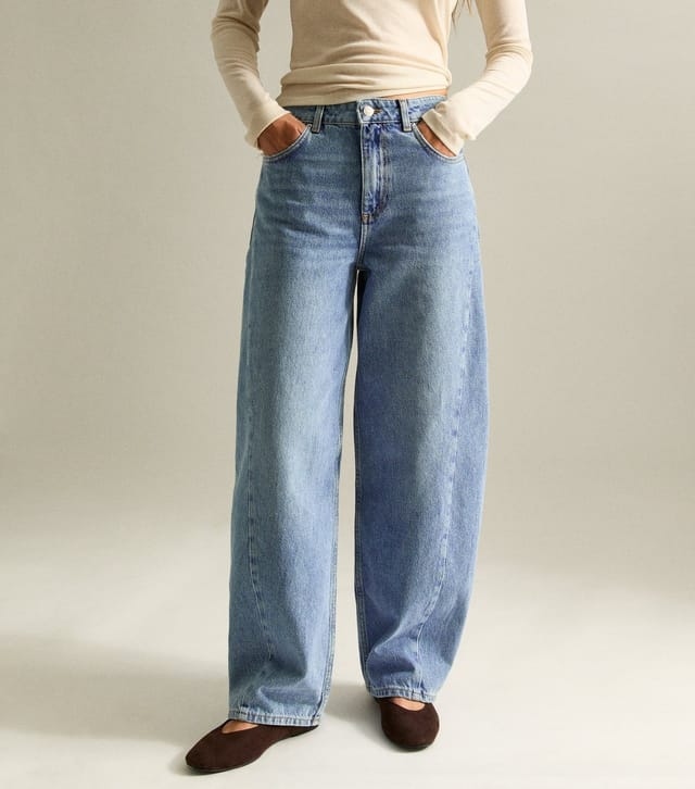 New Look Women's Blue Washed Barrel Leg Jeans New Look - 3