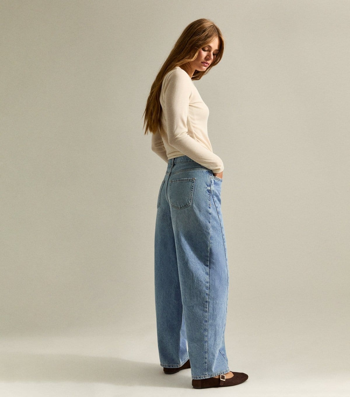 New Look Women's Blue Washed Barrel Leg Jeans New Look - 4