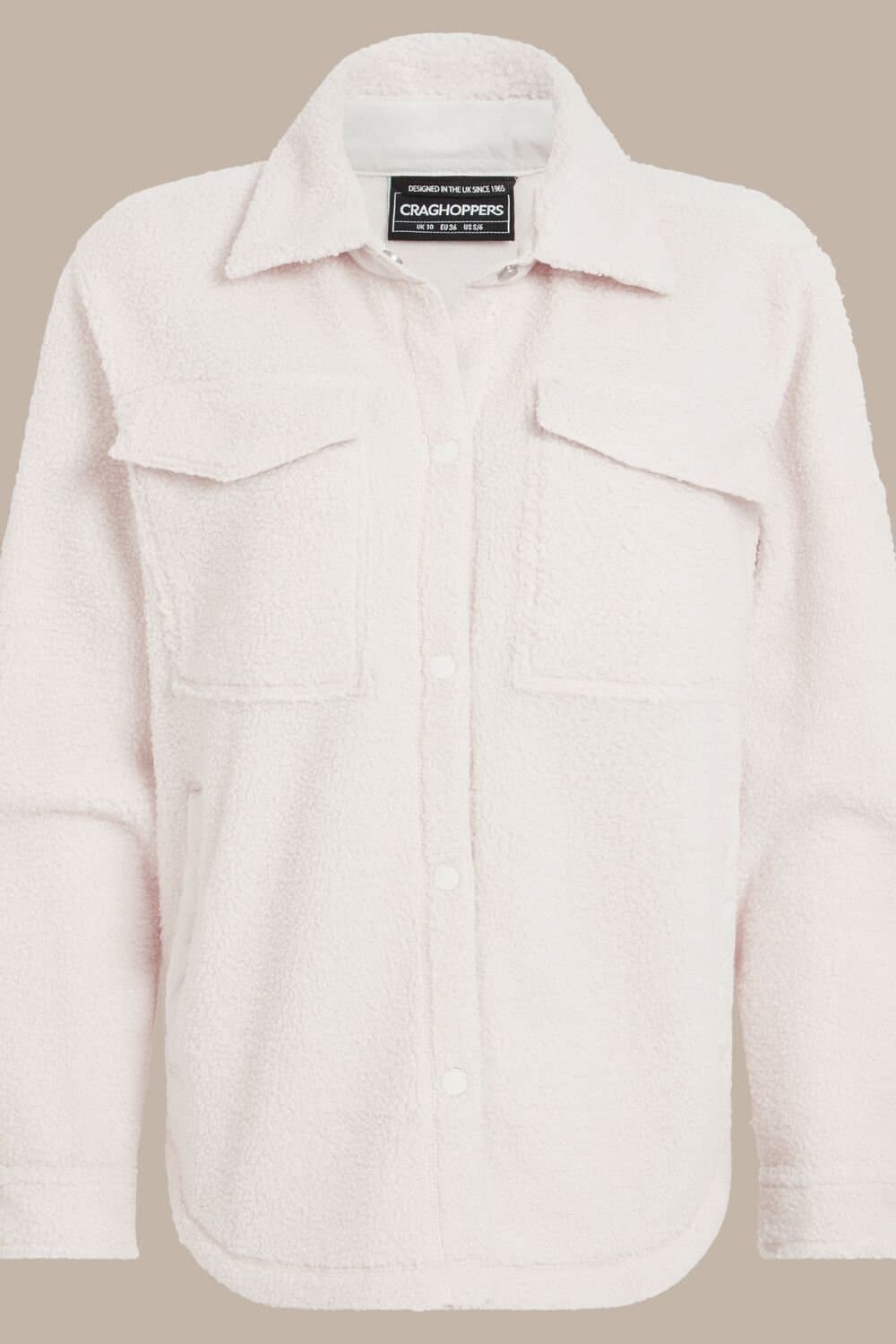 Craghoppers Craghoppers Women's Ribwort Borg Overshirt Fleece Jacket in Beige