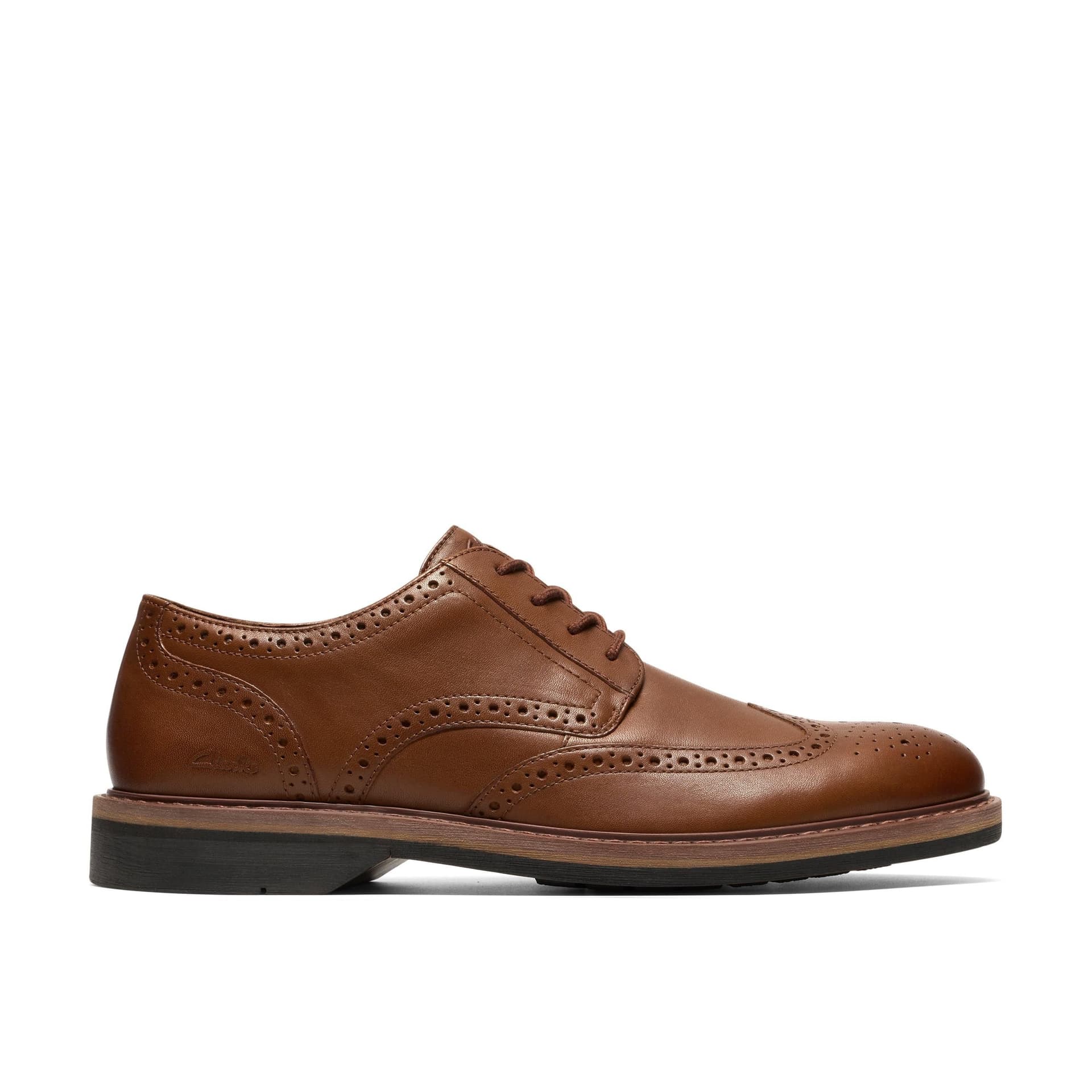 Clarks Clarks Men's Pitney Brogue Dark Tan Brogues, Lace Up in Brown