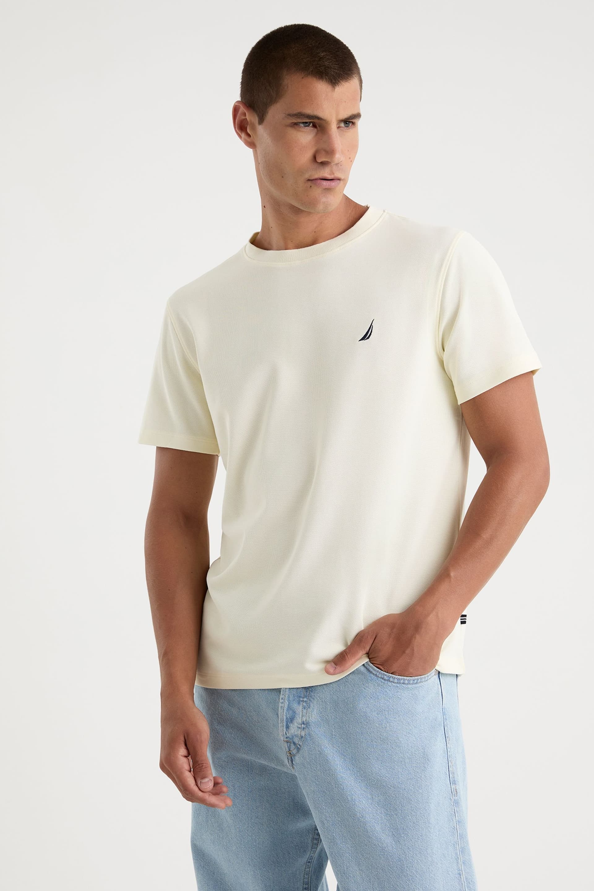 Nautica Nautica Men's Starboard T-Shirt in Cream