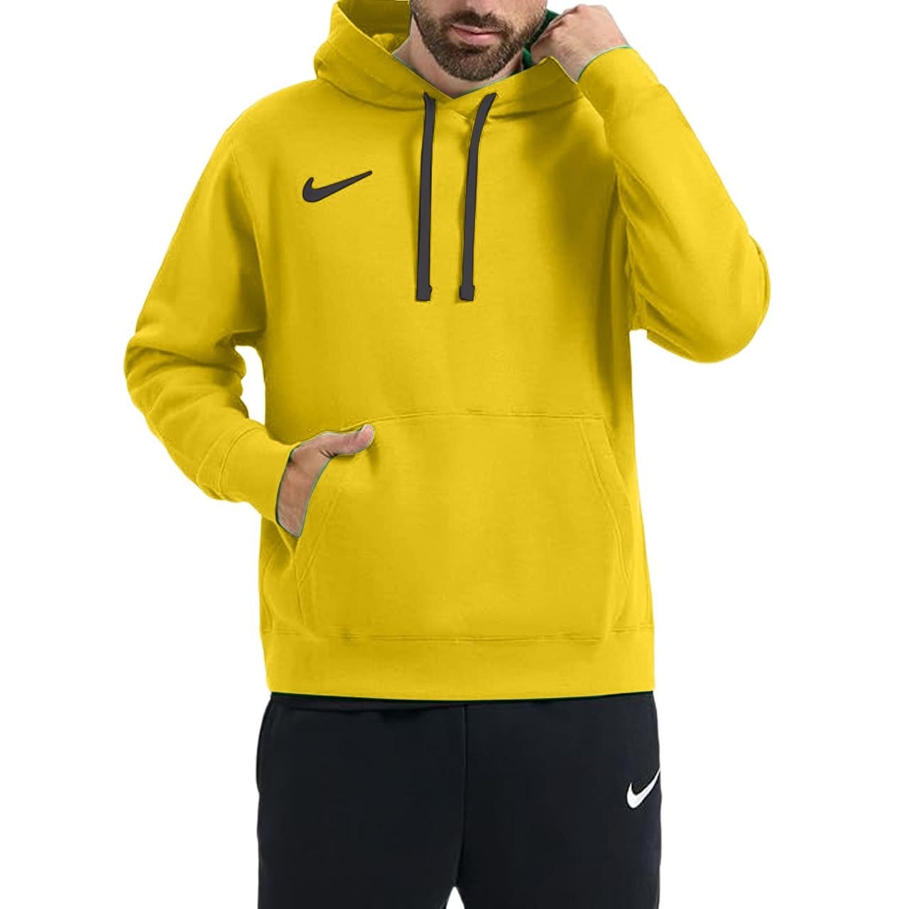 Nike Nike Men's Team Club 20 Hoodie in Yellow - 4