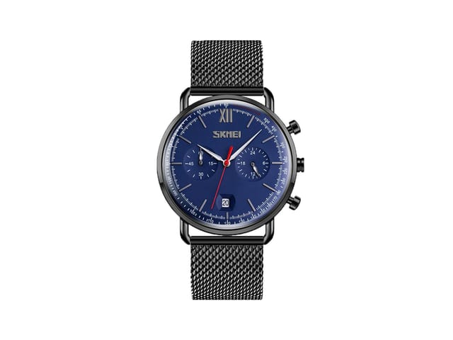 Skmei Skmei Men's Elegant Watch with Date Display & Luminous Hands in Black - 3