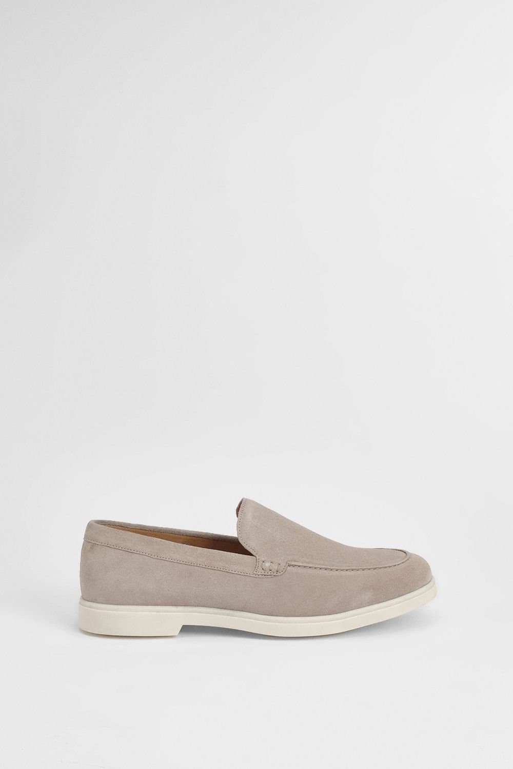 Burton Burton Men's Beige Suede Slip-On Loafers