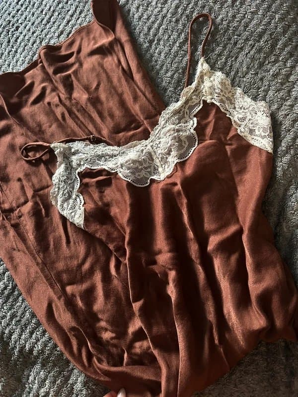 Bershka Soft bershka midi dress brown xs