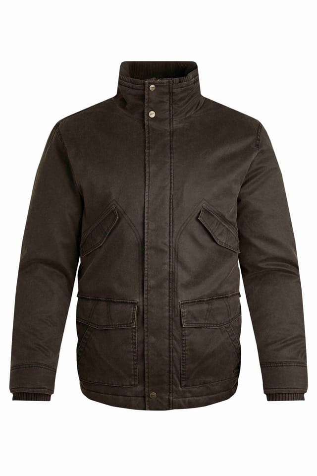 Weird Fish Weird Fish Men's Thunderchief Wadded Field Jacket in Dark Brown - 2