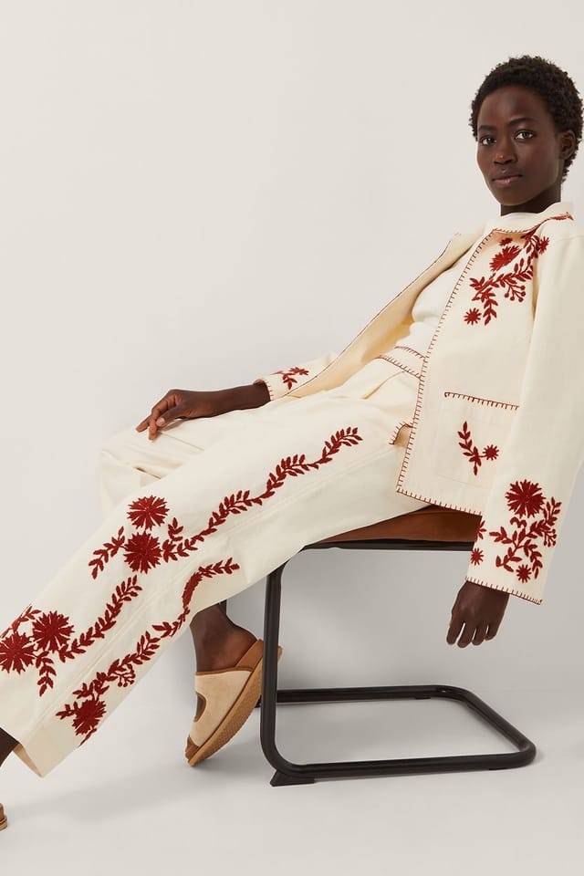 Monsoon Monsoon Women's Emilia Floral Embroidered Jacket Ivory - 3