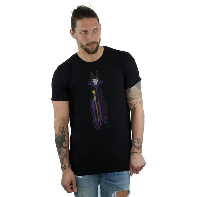 Sleeping Beauty Sleeping Beauty Men's Classic Maleficent Cotton T-Shirt in Black - 3