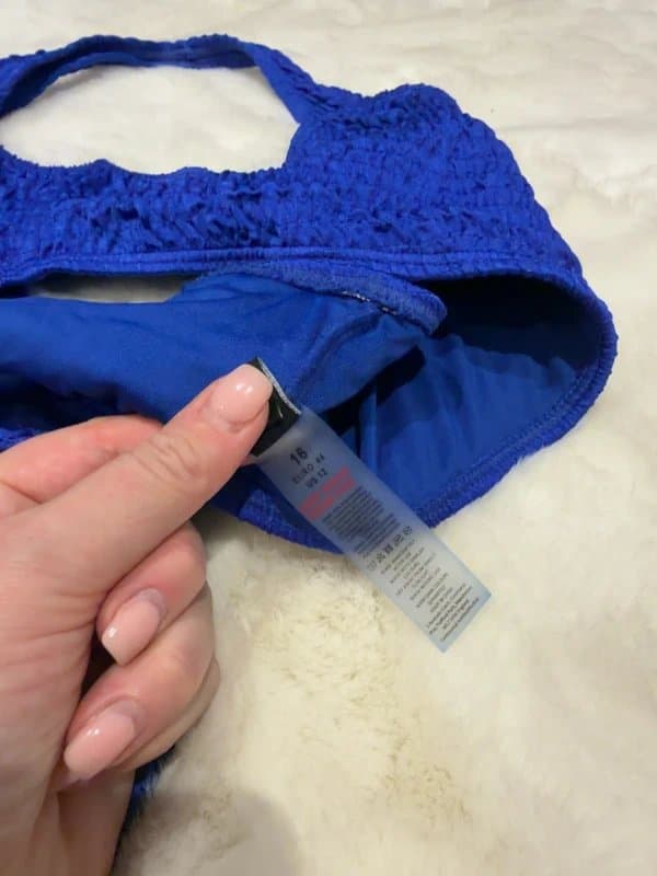 South Beach South Beach Cobalt Blue Crinkle Bikini Set Size 16