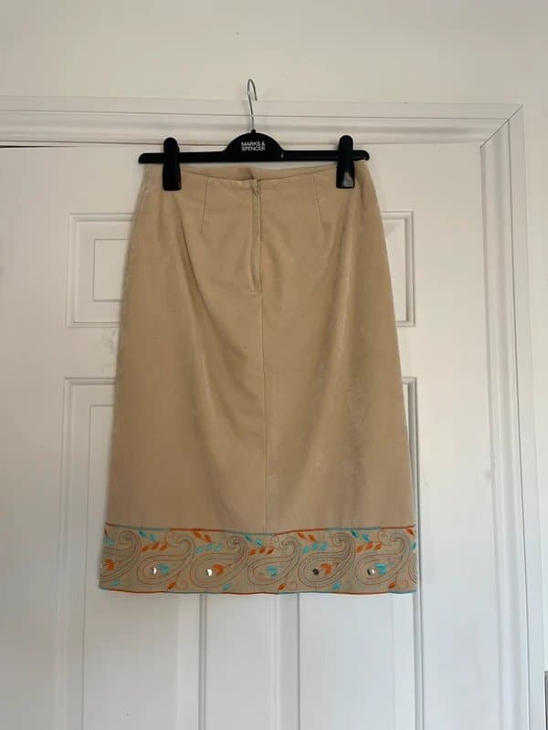 Topshop Suede midi skirt