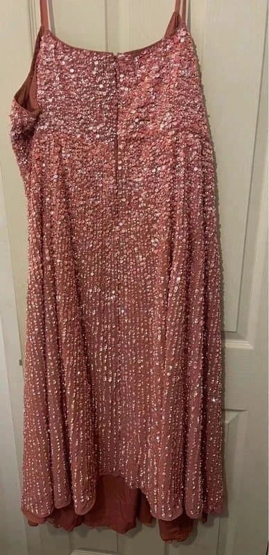 ASOS ASOS Curve embellished midi dress in dusty pink