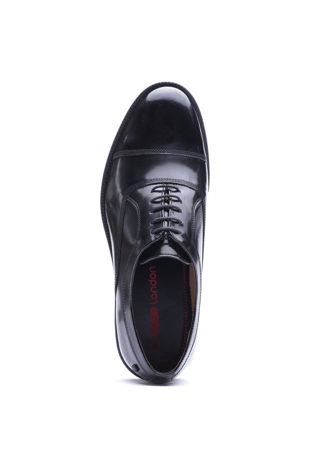 Base London Base London Men's Roma Toe Cap Shoe in Black - 4
