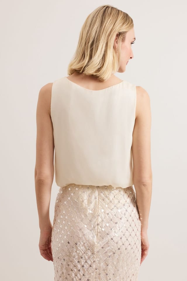 Phase Eight Phase Eight Women's Daya Silk Cami Blouse in Warm White - 3