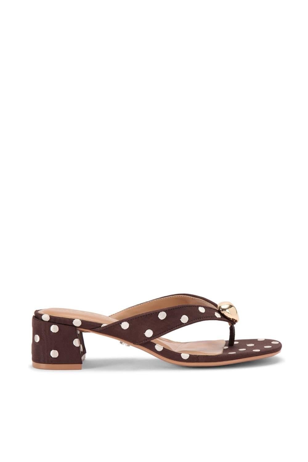 Carvela Carvela Women's 'Sorano Sandal Polka' Fabric Sandals in Brown