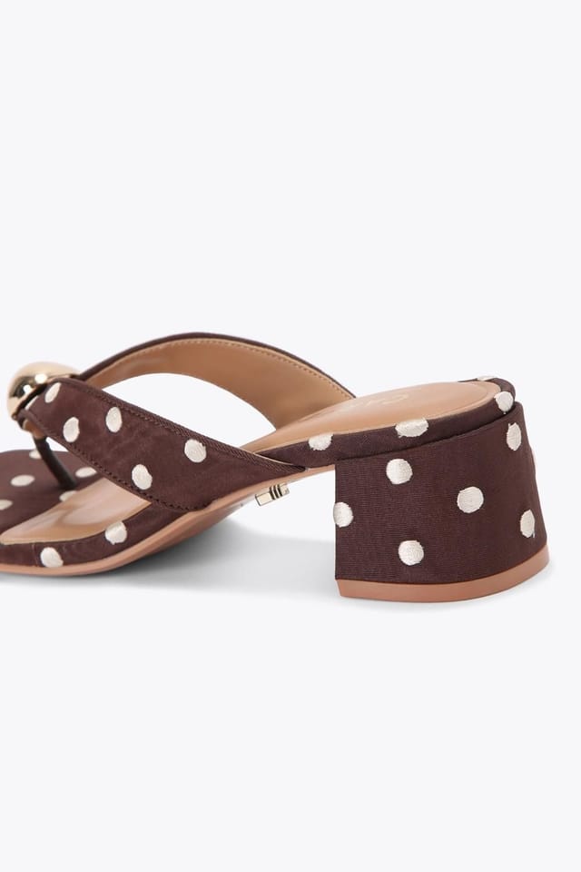 Carvela Carvela Women's 'Sorano Sandal Polka' Fabric Sandals in Brown - 3