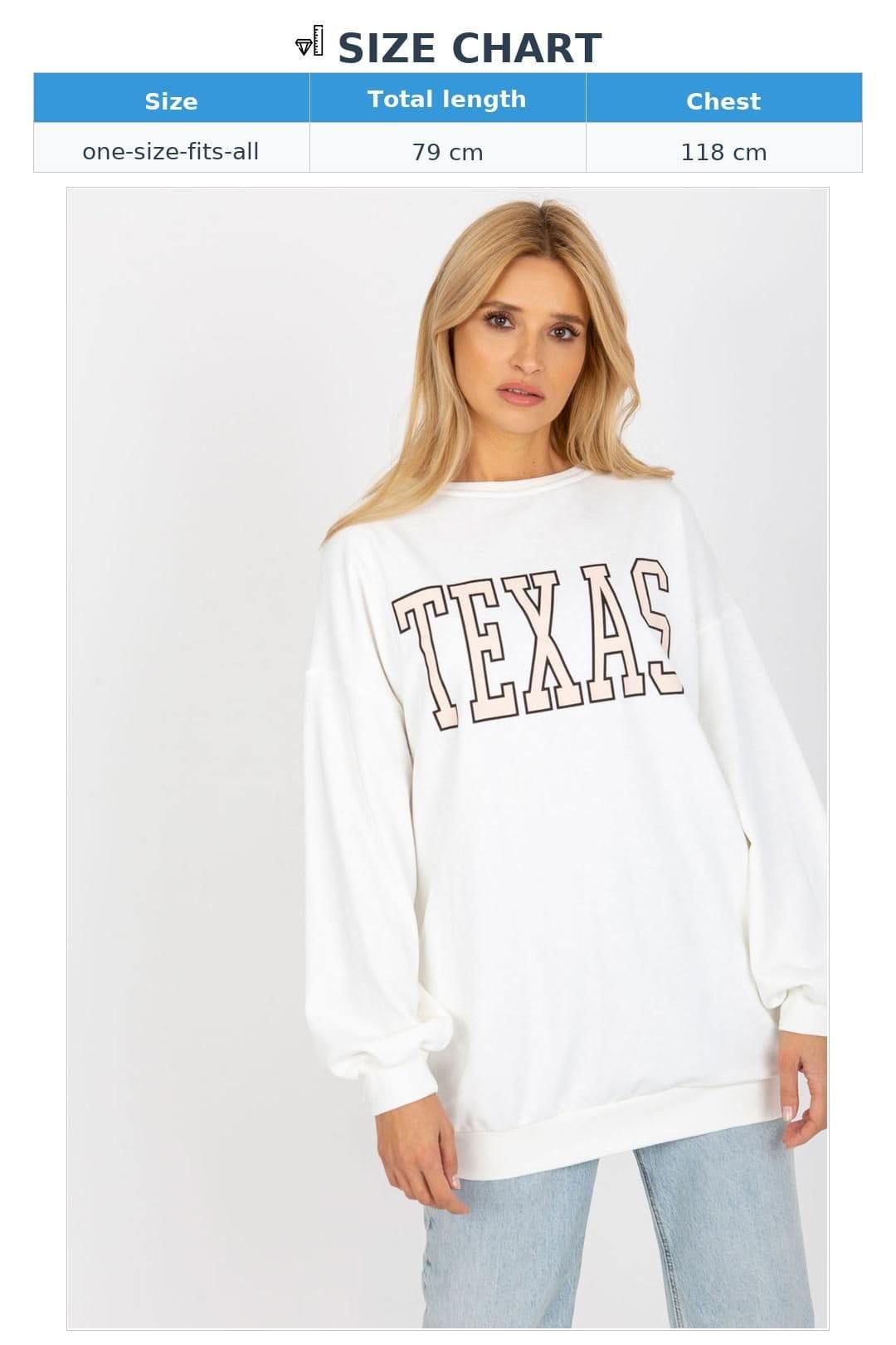 Love Lace Love Lace Women's Long Cotton Polyester Sweatshirt with Pockets in White - 4