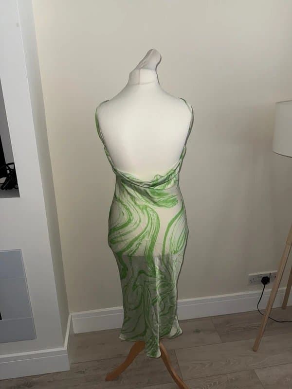 ASOS Asos Luxe green marble print dress