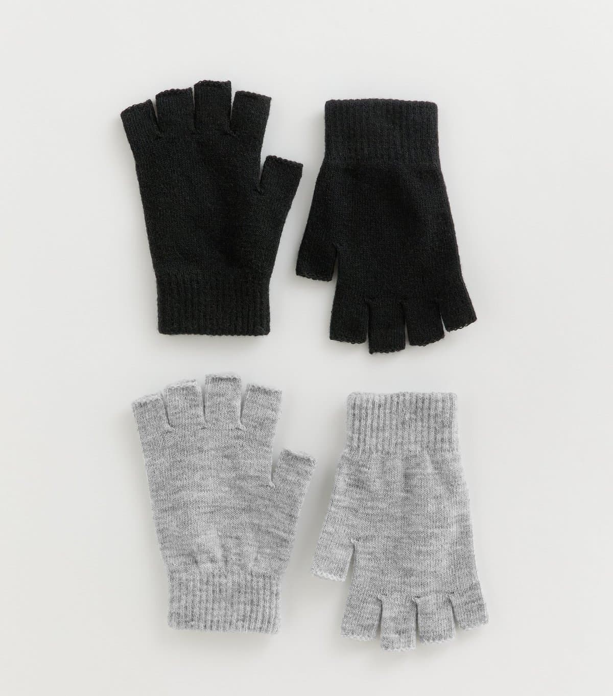 New Look Black Pack of 2 Fingerless Gloves New Look