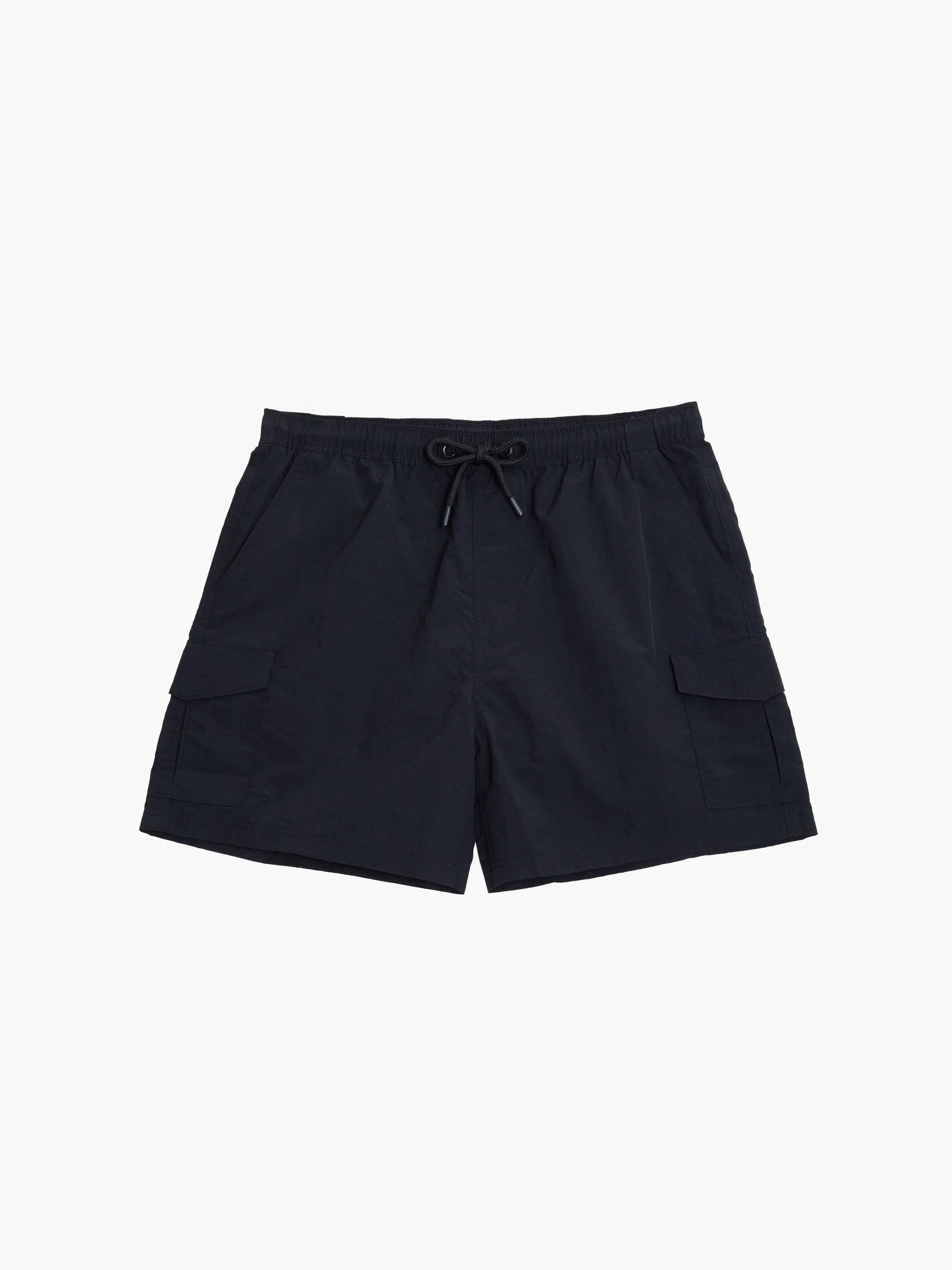 French Connection Black Nylon Utility Swim Shorts