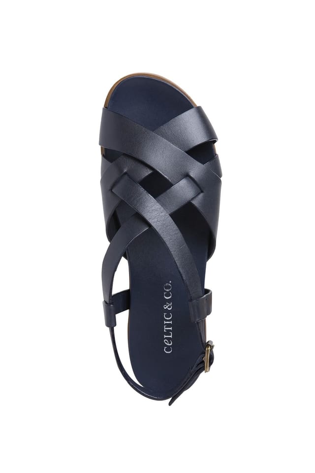 Celtic & Co Celtic & Co Women's Woven Detail Sandal in Mid Navy - 3