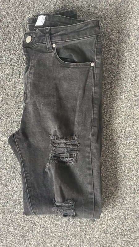 ASOS Design ASOS Design power stretch heavy abrasion jeans in washed black