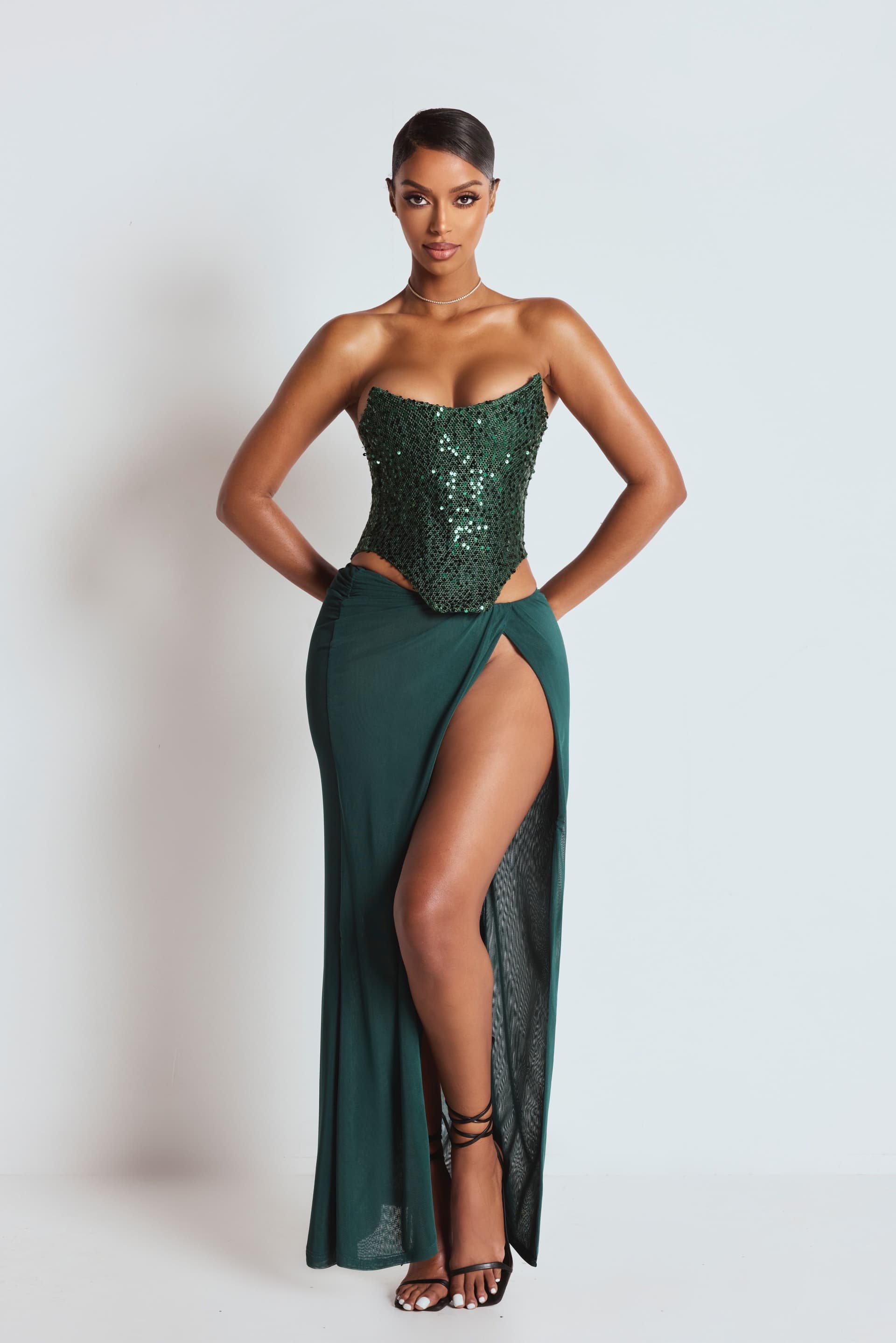 LEMONLUNAR LEMONLUNAR Women's The Esmeralda Two Piece Green