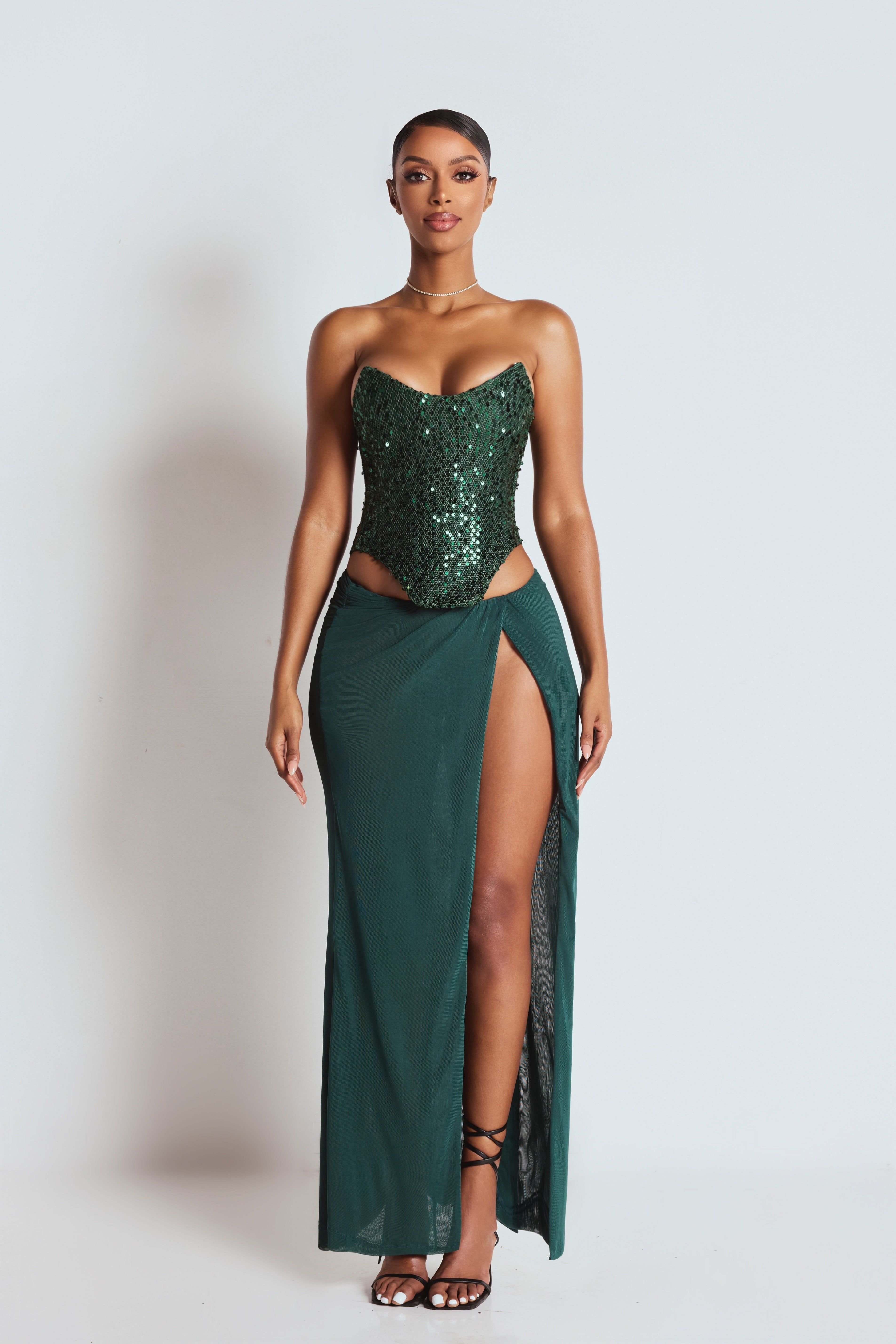 LEMONLUNAR LEMONLUNAR Women's The Esmeralda Two Piece Green - 2