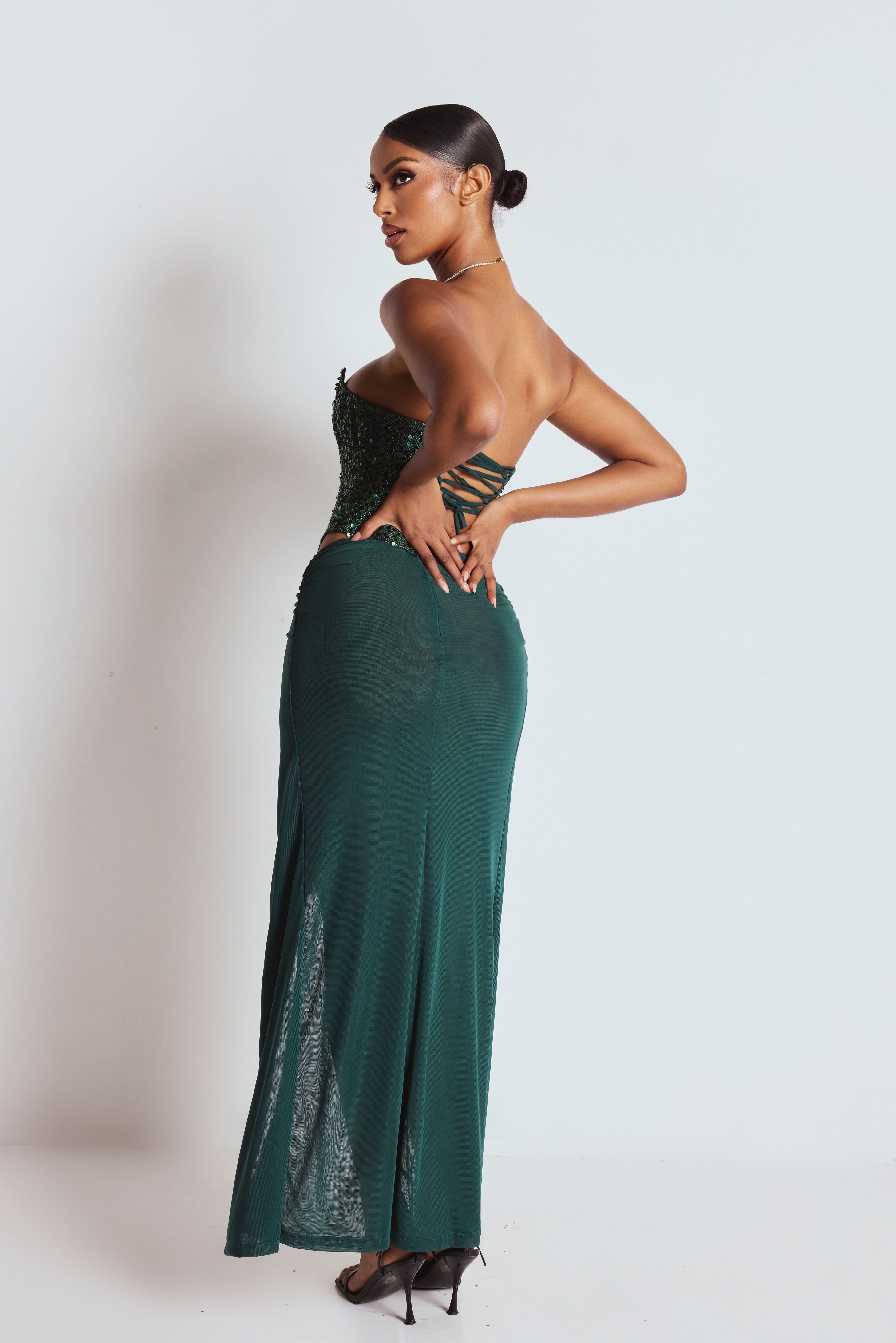 LEMONLUNAR LEMONLUNAR Women's The Esmeralda Two Piece Green - 4