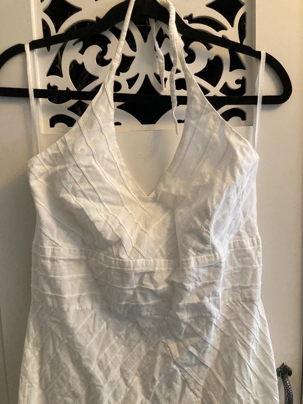 New Look White halter neck dress - 1