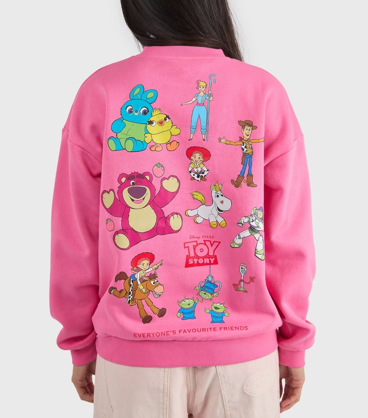 Skinnydip Women's Skinny Dip Bright Pink Disney Toy Story Print Sweatshirt Skinnydip New Look