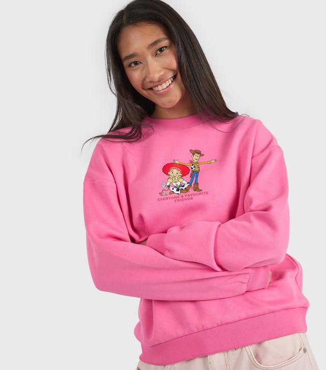 Skinnydip Women's Skinny Dip Bright Pink Disney Toy Story Print Sweatshirt Skinnydip New Look - 2