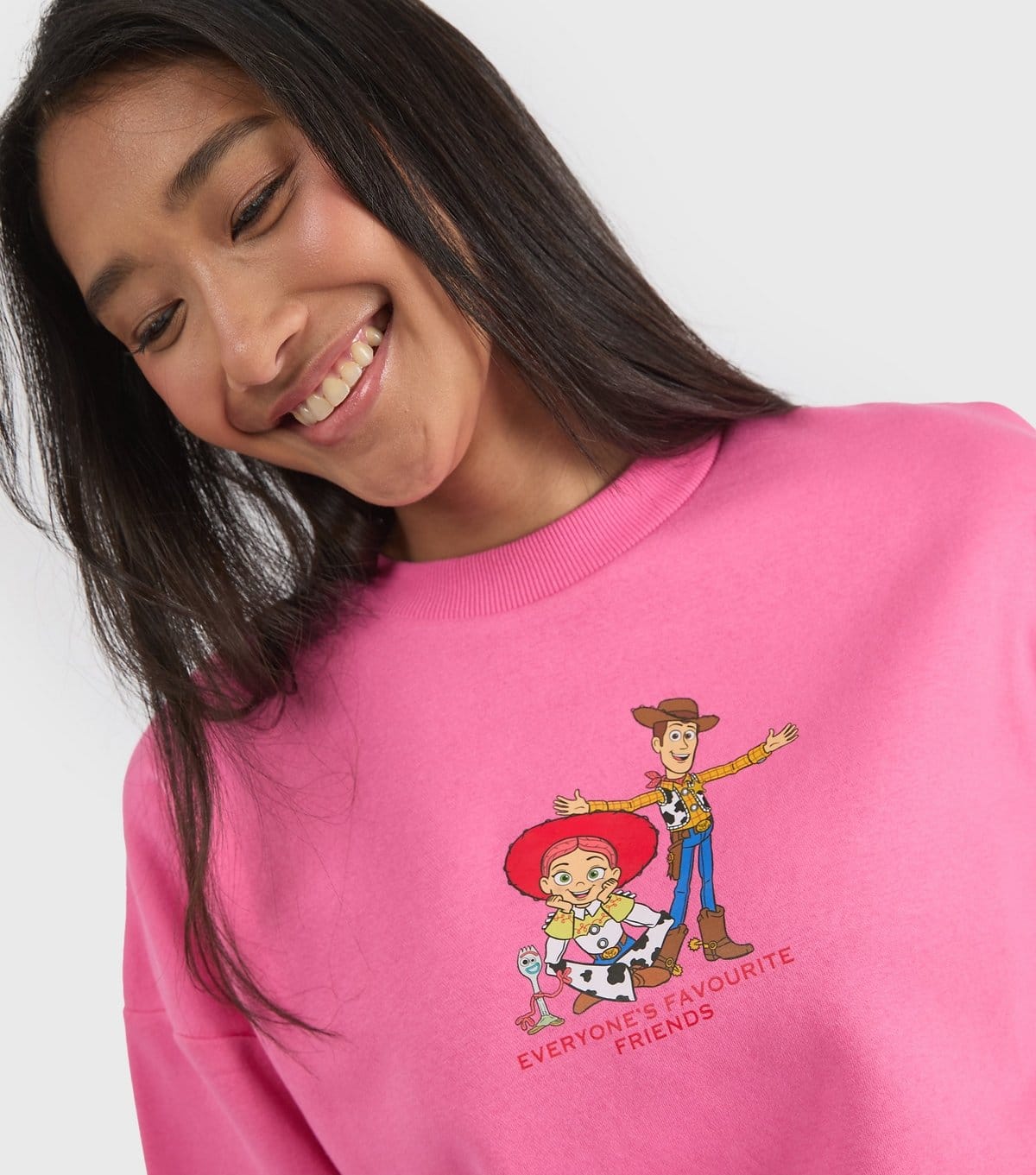 Skinnydip Women's Skinny Dip Bright Pink Disney Toy Story Print Sweatshirt Skinnydip New Look - 4