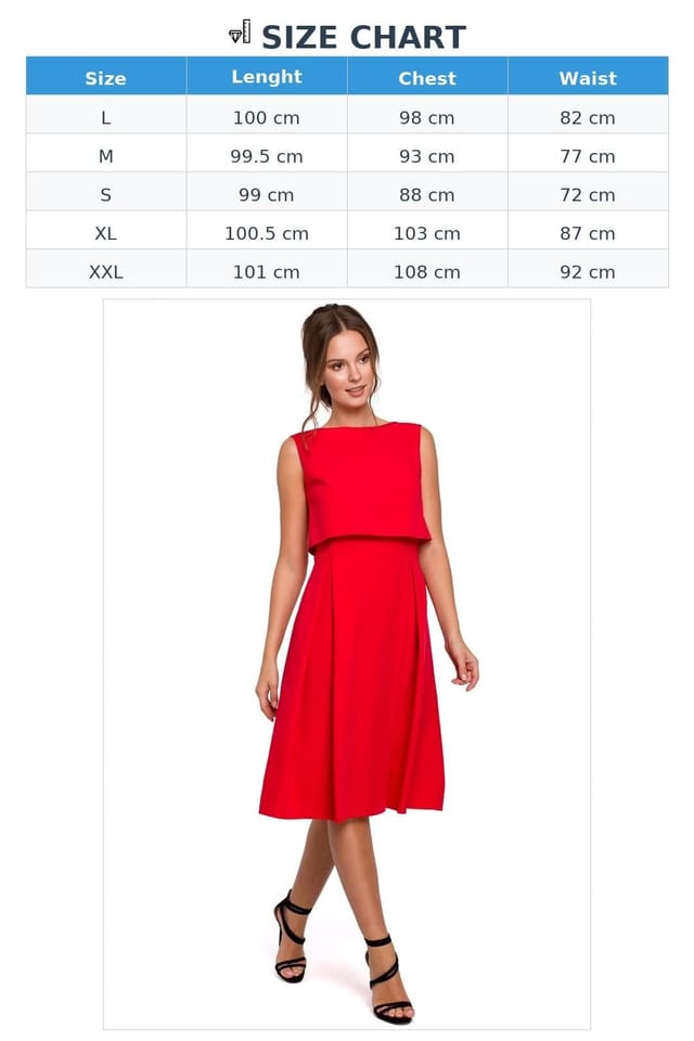 Love Lace Love Lace Women's Evening Dress With Exposed Back Pleated Skirt in Red - 3
