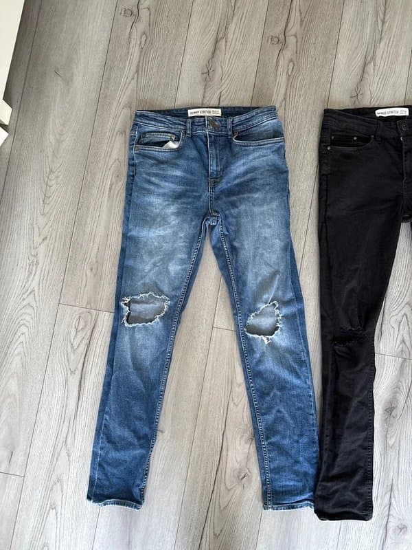 New Look Men’s ripped skinny jeans x 2 in 32R